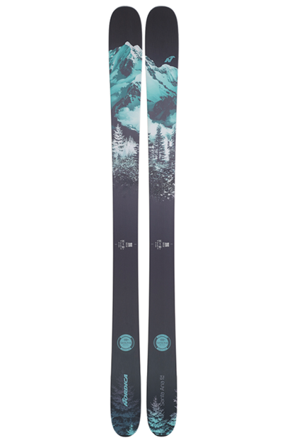 Picture of NORDICA SANTA ANA 104 FREE (FLAT) – BLACK/TEAL – WOMEN'S FREERIDE SKI