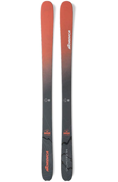Picture of NORDICA UNLIMITED 94 (FLAT) – RED/GREY – TOURING/FREERIDE SKI