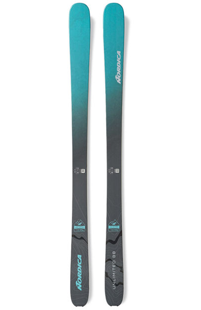 Immagine di NORDICA UNLIMITED 88 (FLAT) – WATER/GRIGIO – SCI TOURING ALL-MOUNTAIN