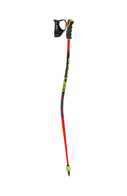 Picture of LEKI WCR EVO LITE GS TR SKIPOLES - BRIGHT RED/VIOLET/NEON YELLOW