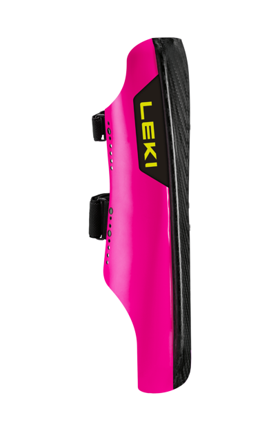 Bild von LEKI SHIN GUARD CARBON RAILROAD RACE LONG - NEON PINK/CARBON