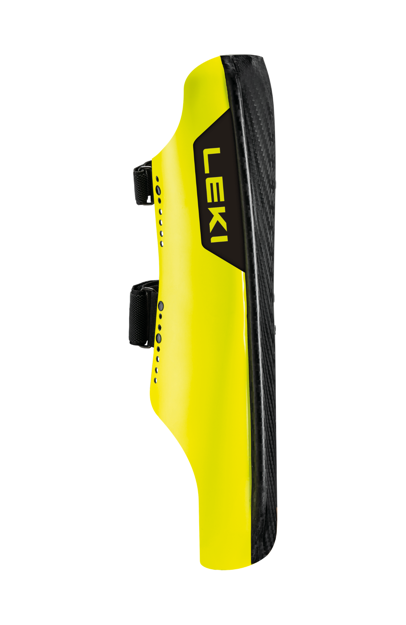 Picture of LEKI SHIN GUARD CARBON RAILROAD RACE LONG - NEON YELLOW/CARBON